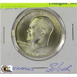 US 1972 "S" EISENHOWER PROOF SILVER DOLLAR