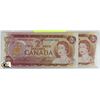 Image 1 : UNC 1974 TWO DOLLAR BANKNOTES X2