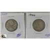 Image 1 : GEORGE VI 1939-40 SILVER QUARTERS X2