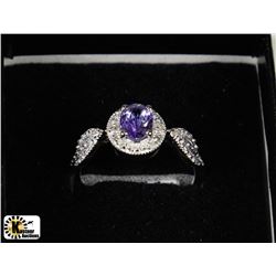 RHODIUM OVER SOLID STERLING 8 DIAMONDS FULL 0.75