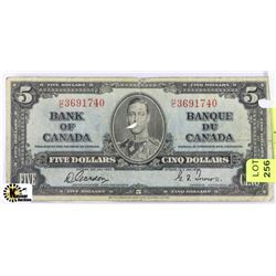 1937 FIVE DOLLAR BANKNOTE ON CHOICE