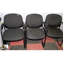 3 BLACK CLIENT CHAIRS