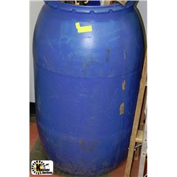 LARGE BLUE PLASTIC RAIN BARREL