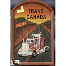 TRANS CANADA 3D WOODEN SEMI TRUCK PICTURE