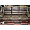 Image 2 : NEW (MARTIN) BROWN LEATHERETTE SOFA AND LOVESEAT