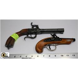 LOT OF 2 ORNAMENTAL REPLICA ENGLISH HAND GUNS
