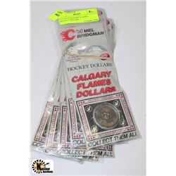 LOT OF 5 CALGARY FLAMES HOCKEY DOLLARS
