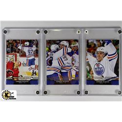 CONNOR MCDAVID 1ST YEAR OILER CARDS X3