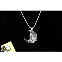 .925 SILVER "MOTHER MOON" PENDANT & SNAKE CHAIN