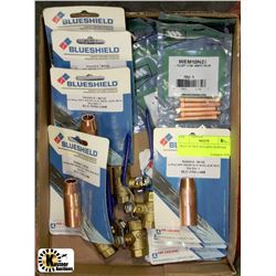 TRAY OF NEW WELDING SUPPLIES