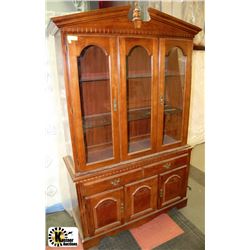 WOODEN BUFFET AND HUTCH