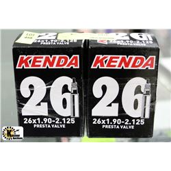 LOT OF 2 KENDA PRESTA VALVE TUBES