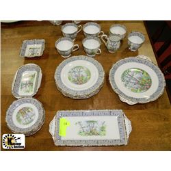 20PC. OF ROYAL ALBERT SILVER BIRCH CHINA