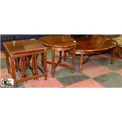 5PC COFFEE TABLE SET INCLUDES 1 OVAL,1 ROUND AND
