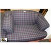 Image 2 : BLUE PLAID SOFA, LOVESEAT & OTTOMAN