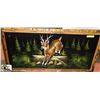 Image 1 : SAFE CROSSING DEER OIL PAINTING