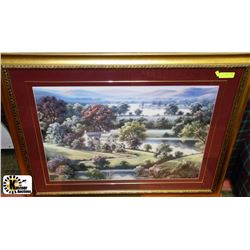 LARGE FRAMED & MATTED SIGNED BY ROOS PICTURE