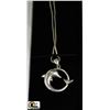 Image 1 : .925 SILVER DOLPHIN PENDANT & CHAIN - 20"