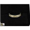 Image 1 : CITRINE STUDDED .925 SILVER BAND - SIZE 8