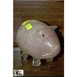 ART GLASS PIG