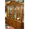 Image 1 : CARVED WOODEN BUFFET & HUTCH WITH 3-TIER LIGHTED