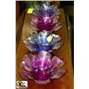 Image 1 : SET OF 4 FLOWER CANDLE HOLDERS