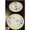 Image 1 : PAIR OF FLUTED FLORAL PIE DISHES