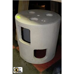 CEMENT OUTDOOR END TABLE