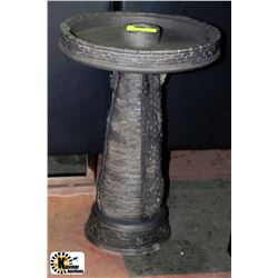 CONCRETE PAINTED LIGHTHOUSE BIRDBATH 15"X21"