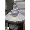 Image 1 : CONCRETE PAINTED CHERUB BIRD BATH 11"X14"