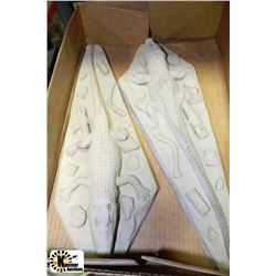 LOT OF 2 CONCRETE ALLIGATORS 16" LONG