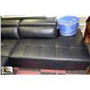 Image 2 : NEW BLACK LEATHERETTE LIFT BACK SECTIONAL