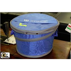 NEW BLUE POP-OPEN ROUND COOLER