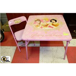 WALT DISNEY GIRL'S TABLE & CHAIR SET