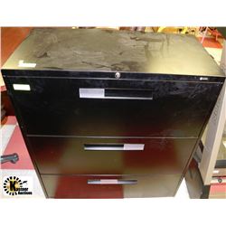 METAL 3 DRAWER FILE CABINET 36"X18"X41"