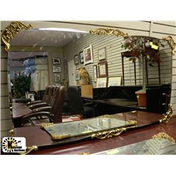 GILT FRAMED BEVELLED MIRROR