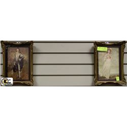 PAIR OF VINTAGE PINKY AND BLUE BOY PICTURES