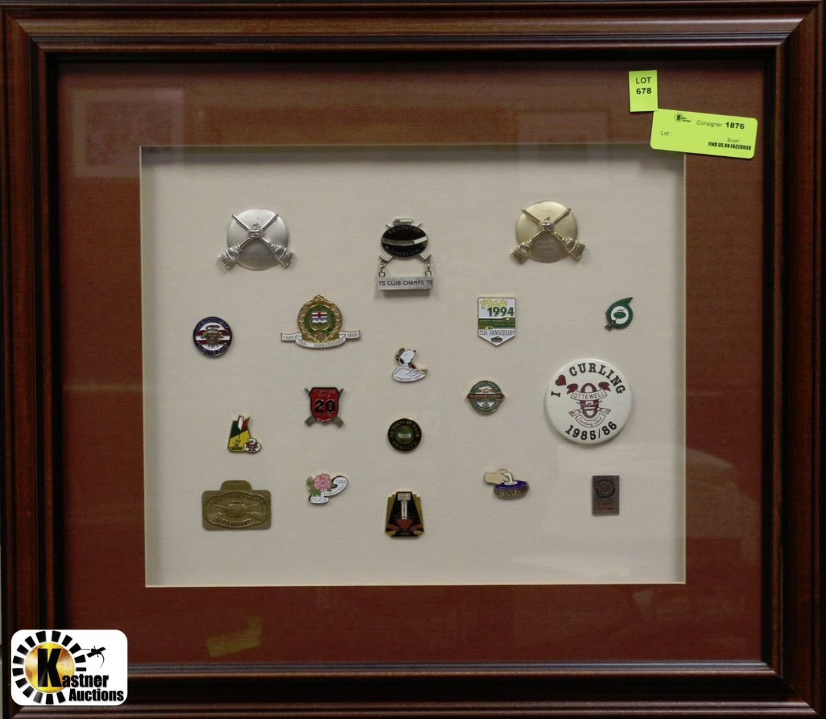 FRAMED CURLING PIN COLLECTION