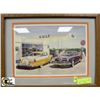 Image 1 : FRAMED PICTURE OF 40'S GULF STATION
