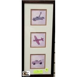 PICTURE OF VINTAGE TOW TRUCKS & AIR PLANE