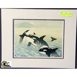 LEWIS C. SPAULDING NUMBERED WHALE PRINT