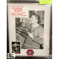 JEAN BELIVEAU GUARANTEED AUTHENTIC AUTOGRAPH