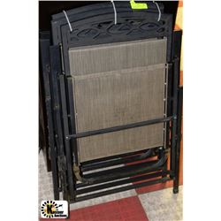 BUNDLE OF 3 FOLDABLE DECK CHAIRS - METAL