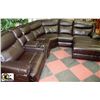 Image 1 : NEW BROWN LEATHERETTE ELECTRIC RECLINING SECTIONAL