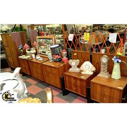 6-PIECE BEDROOM SUITE INCLUDES DRESSER, HIGH BOY,