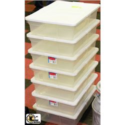 7 RUBBERMAID CONTAINERS 7 GALLON