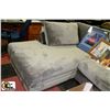 Image 2 : GREY MICROFIBRE CHAISE LOUNGE SECTIONAL