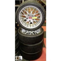 LOT OF 4-VICTOR EQUIPMENT 17" RIMS & TIRES