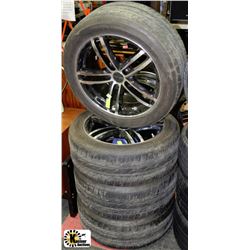LOT OF 4 TIRES AND RIMS NITTO 225/50Z/R17 TIRES