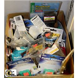 BOX OF NEW HARDWARE ACCESSORIES ETC